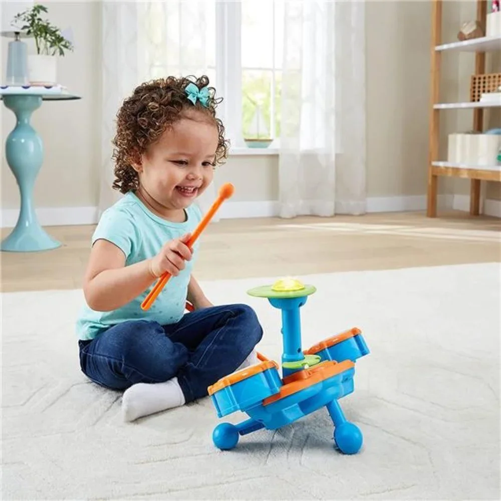 KidiBeats Kids Drum Set, Orange